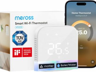 Meross Termostato Calefaccion WiFi Matter, Termostato WiFi Caldera Gas Condensación, Compatible con