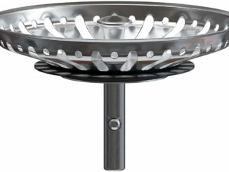 MINISMUS Colador Fregadero – a Prueba de Óxido Desague Lavabo Filtro Tapón, Presione y Tire – Apto