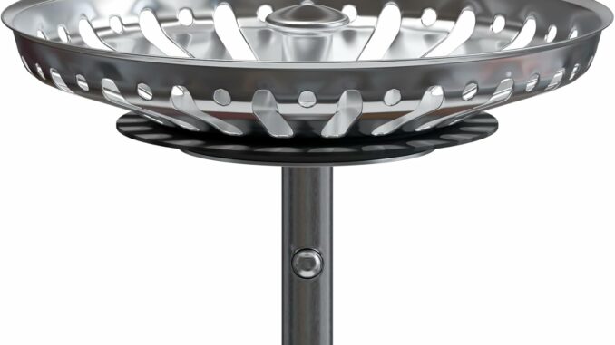 MINISMUS Colador Fregadero – a Prueba de Óxido Desague Lavabo Filtro Tapón, Presione y Tire – Apto