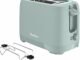 Moulinex Morning Plus – Tostador 2 ranuras, calentador para pan y croissants, 7 niveles de tostado,