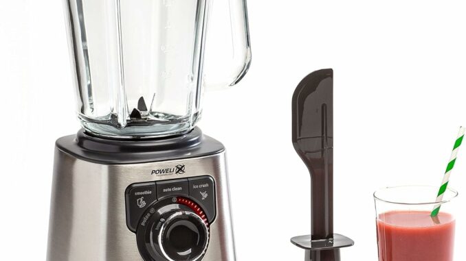 Moulinex Perfect Mix+, Batidora de vaso 1200 W, jarra de vidrio resistente, acabados en acero