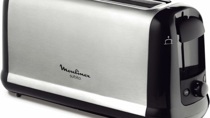 Moulinex Subito LS2608 – Tostadora 1 ranura extragrande, 1000 W, 7 ajustes/tiempo de tostado,