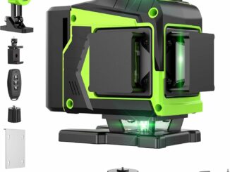 Nivel Laser Autonivelante 360 Grados, Nivel Láser Verde 16 Líneas, 2 x 360 Horizontal y 2 x 360 Verticales, 2 x