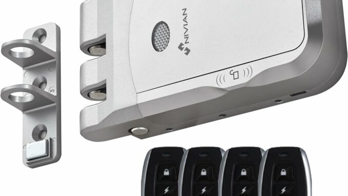 Nivian Cerrojo Invisible Electrónico Inalámbrico – Cerradura Antivandálica por Radiofrecuencia con