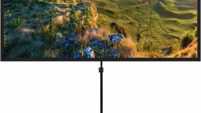 Pantalla de proyector con trípode, Pantalla de proyector portátil de 80 Pulgadas, 16:9, Pantalla de