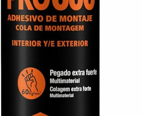 Pattex PRO600 Adhesivo de montaje a base de disolvente, pegamento fuerte de agarre inmediato,