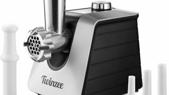 Picadora de Carne Eléctrica 1500W (Negro) – Para Carne y Salchichas – Robot Cocina, Picador de