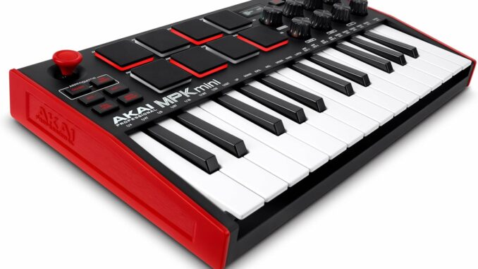 Controlador Midi 25 Teclas Pads 8 Knobs