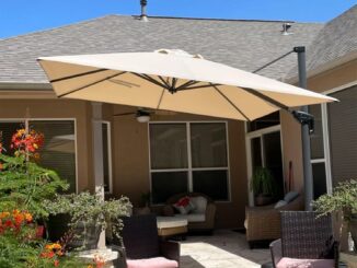 Sombrilla Terraza 250Cm Madera Teca
