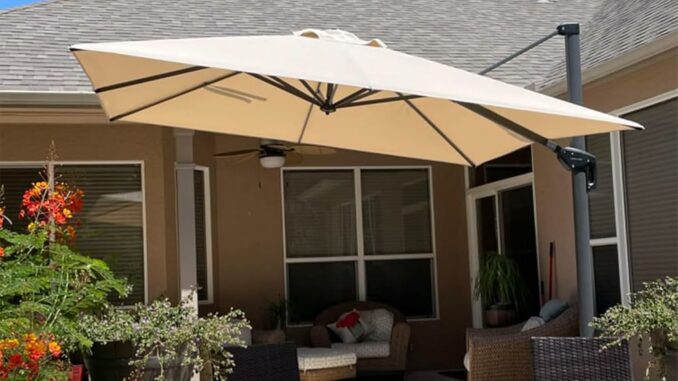 Sombrilla Terraza 250Cm Madera Teca