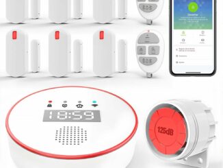 Kit Alarma casa 5 GHz WiFi - con Reloj y App Gratis - Completo 1 Sirena 125dB - 6 Sensores Puerta/Ve - Kit