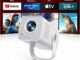 Proyector【Android 14 App Integrada & Auto Keystone】 Proyector Portátil 4K/1080P Soporte Tiro