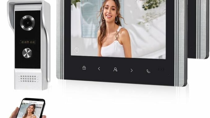 QttyElok Videoportero WiFi sin Cable Sistema de Intercomunicación Vídeo para Casa, 1080P HD