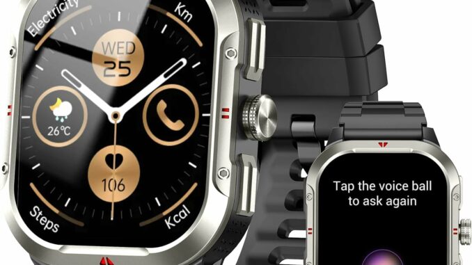 Reloj Inteligente Hombre con GPS, 2.06'' HD Smartwatch con Llamadas Bluetooth, IP68