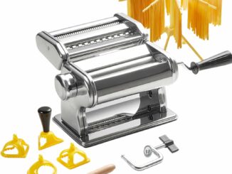 ROSSETTO Máquina para pasta manual con secador – Máquina de pasta de acero inoxidable con 9