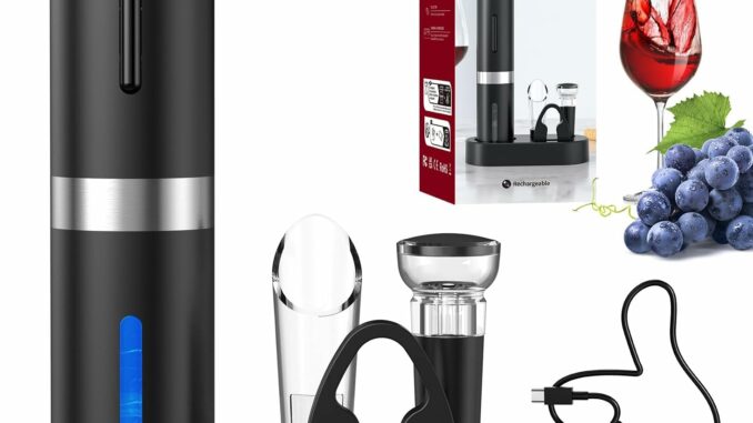 Sacacorchos Eléctrico Recargable con Corta Cápsulas