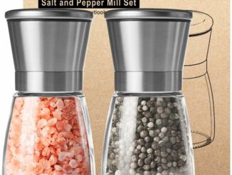 Salero Pimentero Cristal con Molino Cerámica