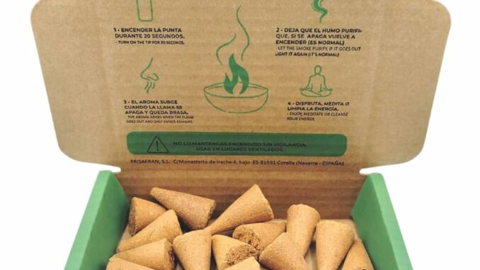 SALVIA | Conos de Palo Santo Natural 100g Aprox (22-27 Uds) | Incienso Sagrado para Limpieza Energética, Relajación y