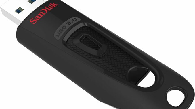 SanDisk Ultra 128 GB, USB 3.0 flash drive, with up to 130 MB/s read speed, Black : SANDISK