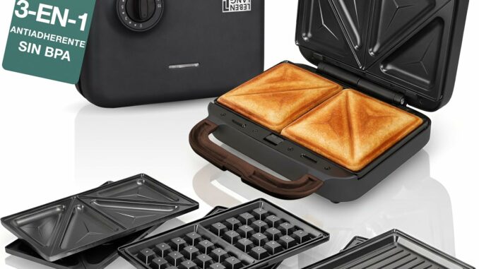 Sandwichera Grill con Placas Antiadherentes