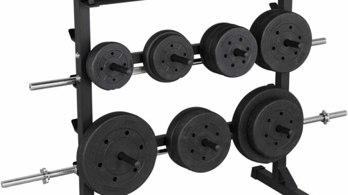 Soporte Barra Pesas Ajustable con Carga 200kg