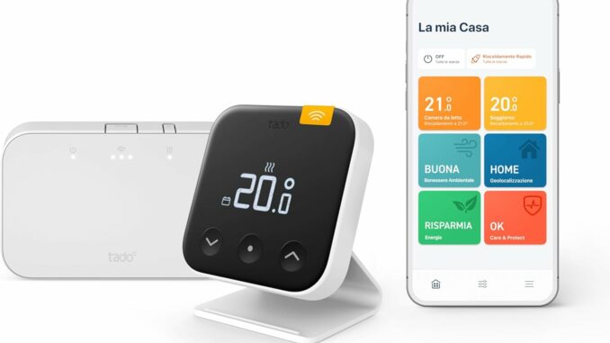 tado° Termostato inalámbrico X: Starter Kit con termostato Ambiental, Bridge X y Soporte, Control