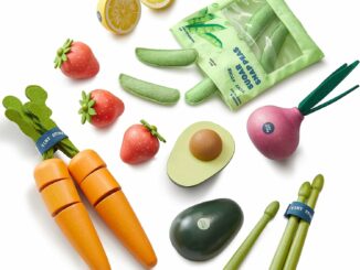 Tiny Land Frutas y Verduras Juguete de Madera para Cortar – Set 7 Piezas Alimentos Juguete Montessori, Accesorios