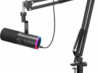 TONOR Microfono de Gaming Dinámico para PC, Micrófono Cardioide Streaming XLR/USB con Brazo para