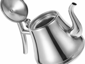 Toyvian Tetera de Acero Inoxidable 15L Infusor para Hojas Sueltas Compatible Cocina de Inducción