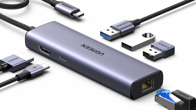 UGREEN Revodok 1061 Hub USB C Ethernet Gigabit HDMI 4K PD 100W Adaptador Tipo C Docking Station