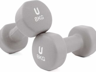 unycos – Par de Mancuernas Antideslizantes de Neopreno, Pesas【8 kg】Ergonómicas con Diseño Redondo y