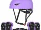 ValueTalks Set de Protección Patinaje, Protección Infantil Consta de Casco Ajustable Rodilleras