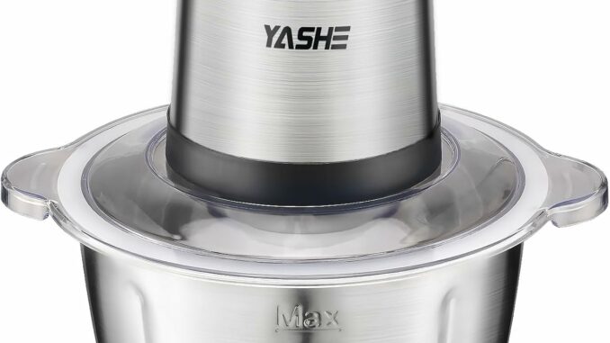YASHE Picadora Eléctrica 500W, Procesador de Alimentos Eléctrico con Bol de Acero Inoxidable de