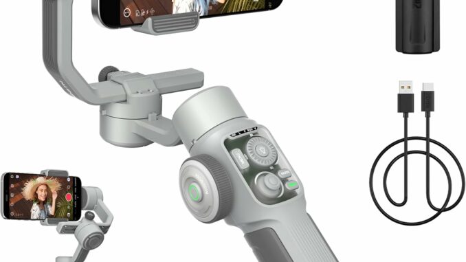 ZHIYUN CINEPEER Smooth 5E Estabilizador Smartphone, Luz de Relleno Integrada, Trípode,
